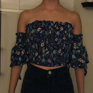 Off The Shoulder Floral Tube Top